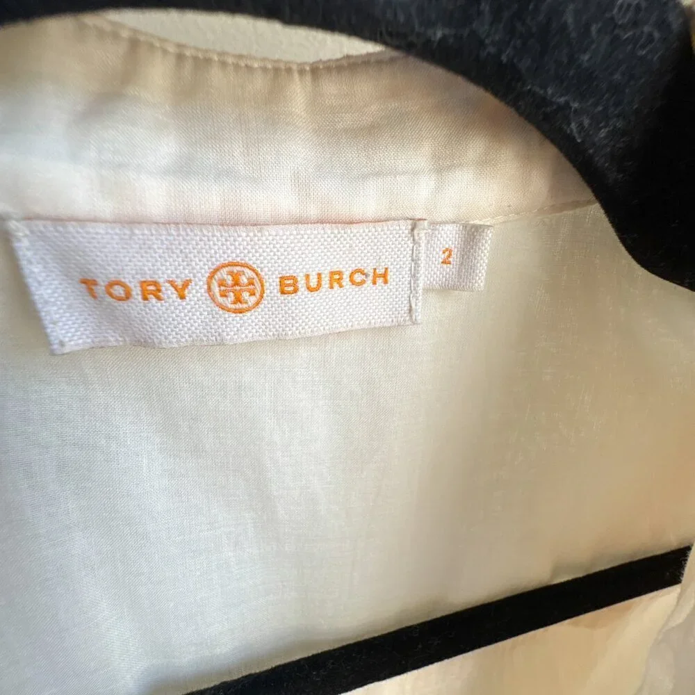 Tory Burch Embroidered Adriana Fit & Flare Dress Size 2 - Picture 3 of 15